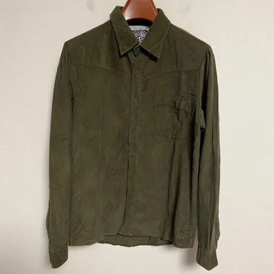 Billabong コーデュロイ 長袖シャツ オリーブ M