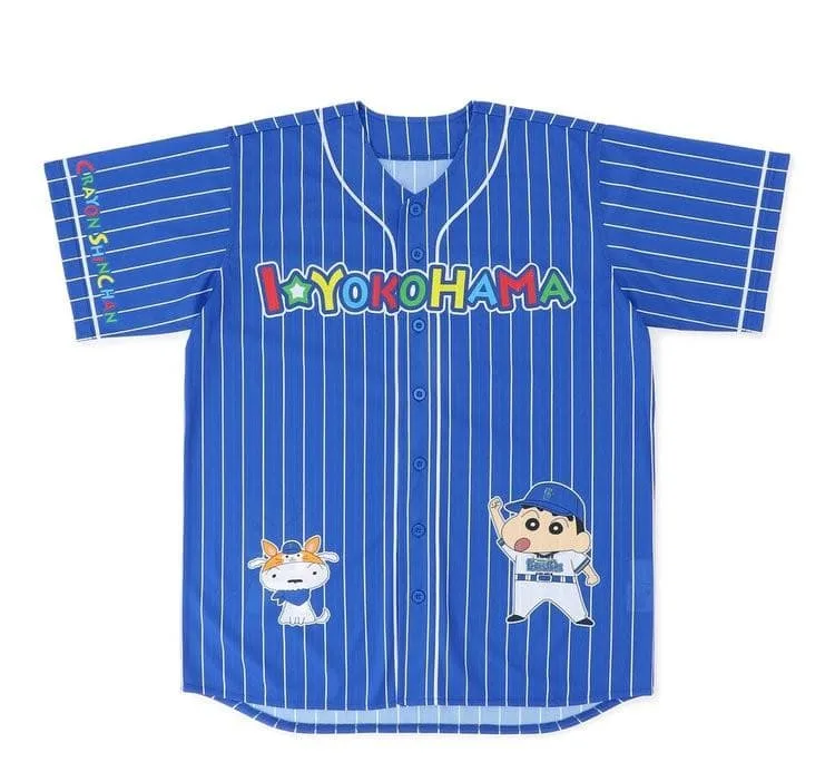【新品未開封・おまけ付】横浜ベイスターズ×クレヨンしんちゃん/ベースボールシャツ