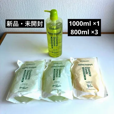 新品 サニープレイス ナノサプリ シャンプー トリートメント 詰め替え 4セット