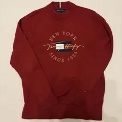TOMMY HILFIGER クルーネックニット レッド M