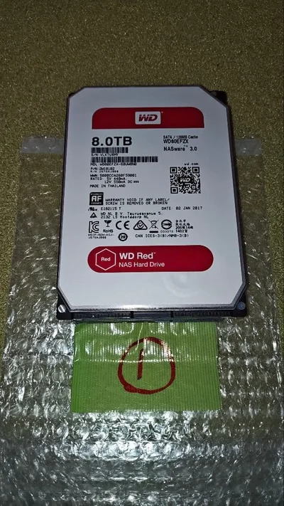 【良品】WD Red 8TB HDD WD80EFZX