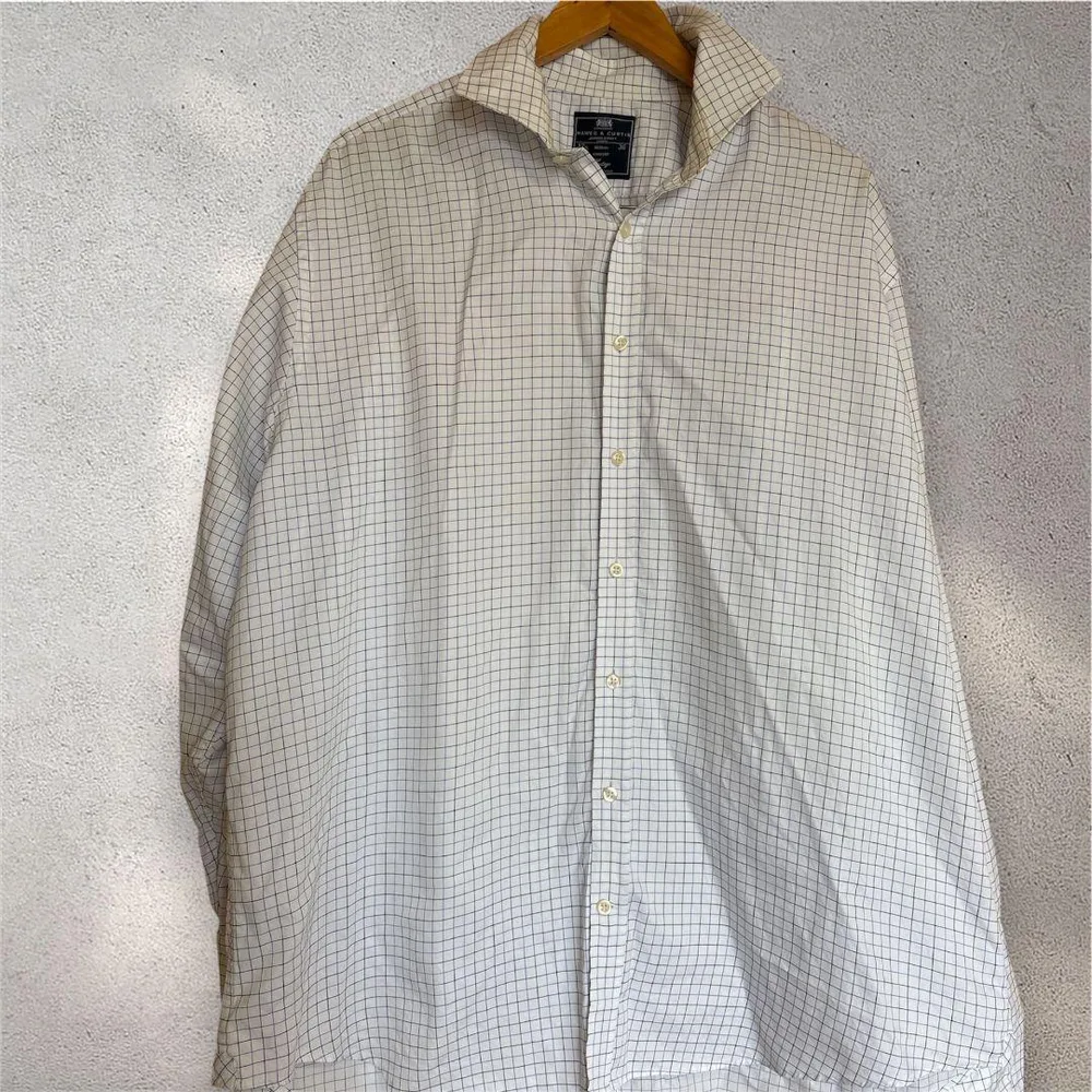 HAWES & CURTIS 長袖シャツ チェック柄 17 1/2