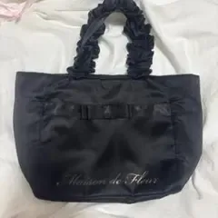 Maison de FLEUR フリルハンドル トートバッグ ブラック