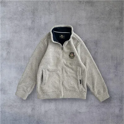 00's vintage フルジップ ボアブルゾン 裏フリース M ワッペン