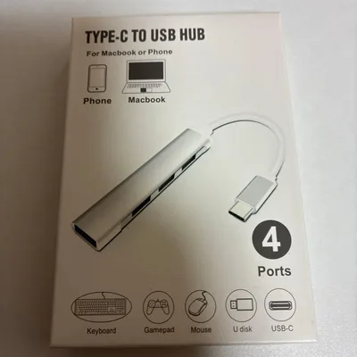 4ポート USBハブ Type-C接続 高速データ転送