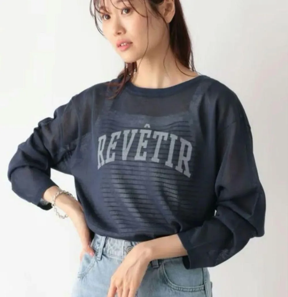 GLOBAL WORK 長袖カットソー REVÊTIRロゴ Fサイズ