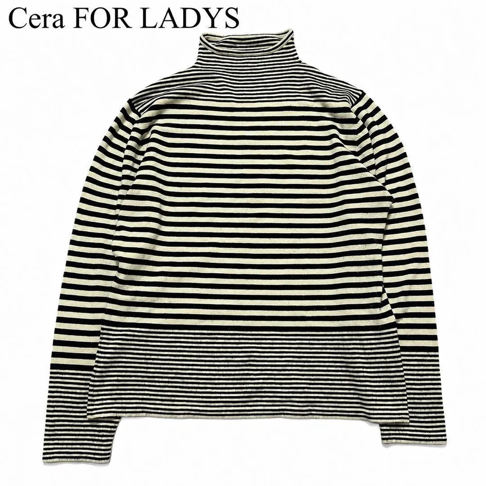 CERO FOR LADYSセラフォー タートルネック ボーダー ニット