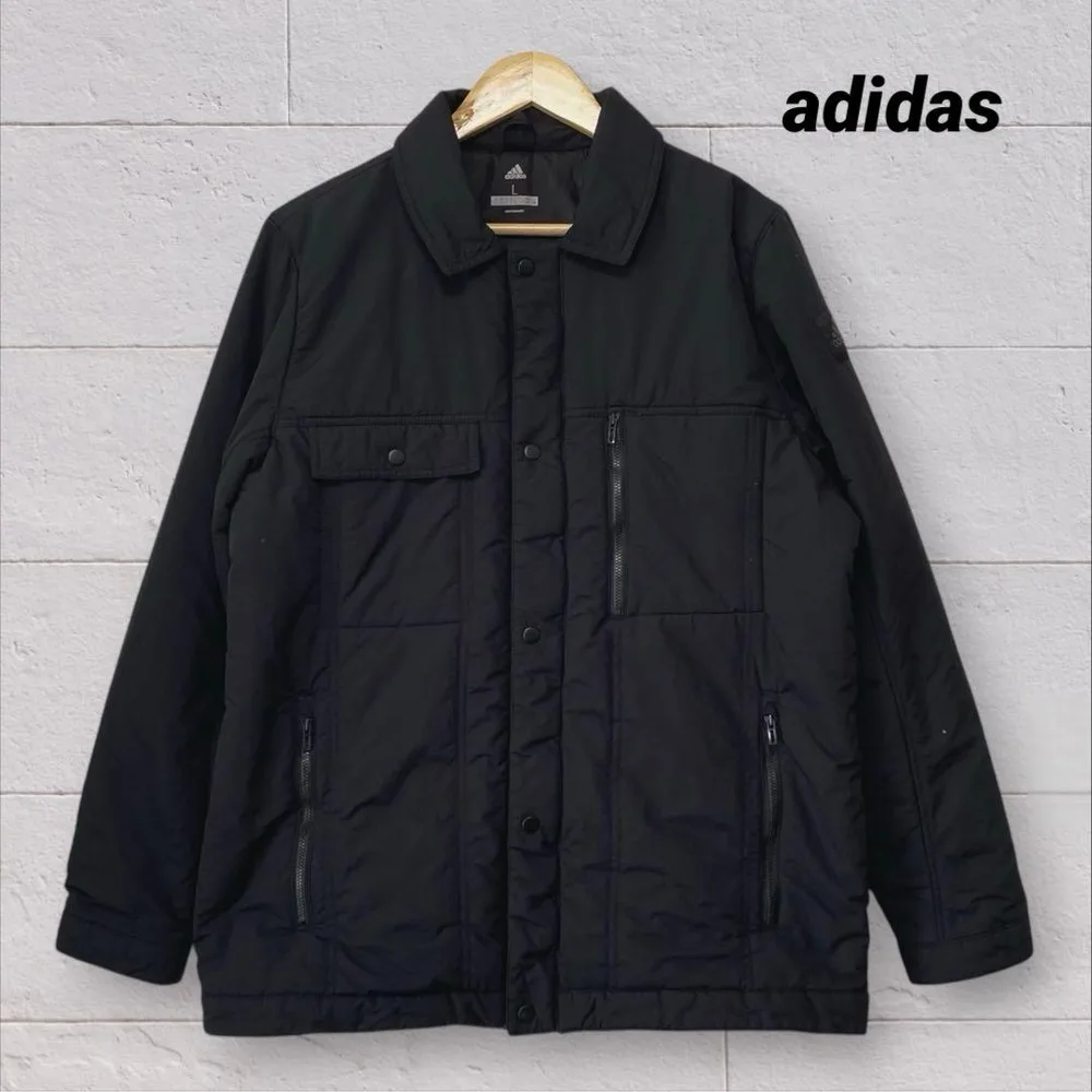 adidas アディダス 中綿 ナイロンジャケット ブラック