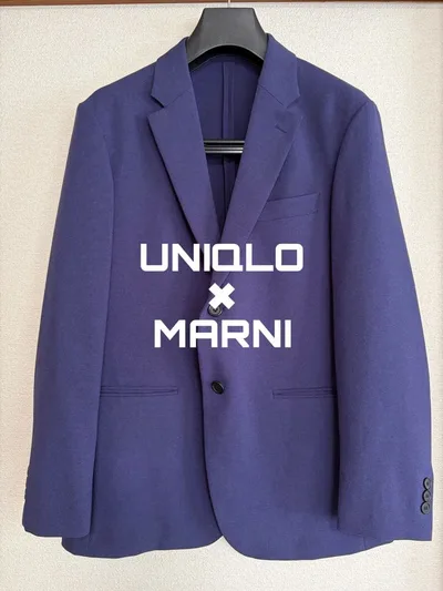 UNIQLO x MARNI テーラードジャケット ネイビー