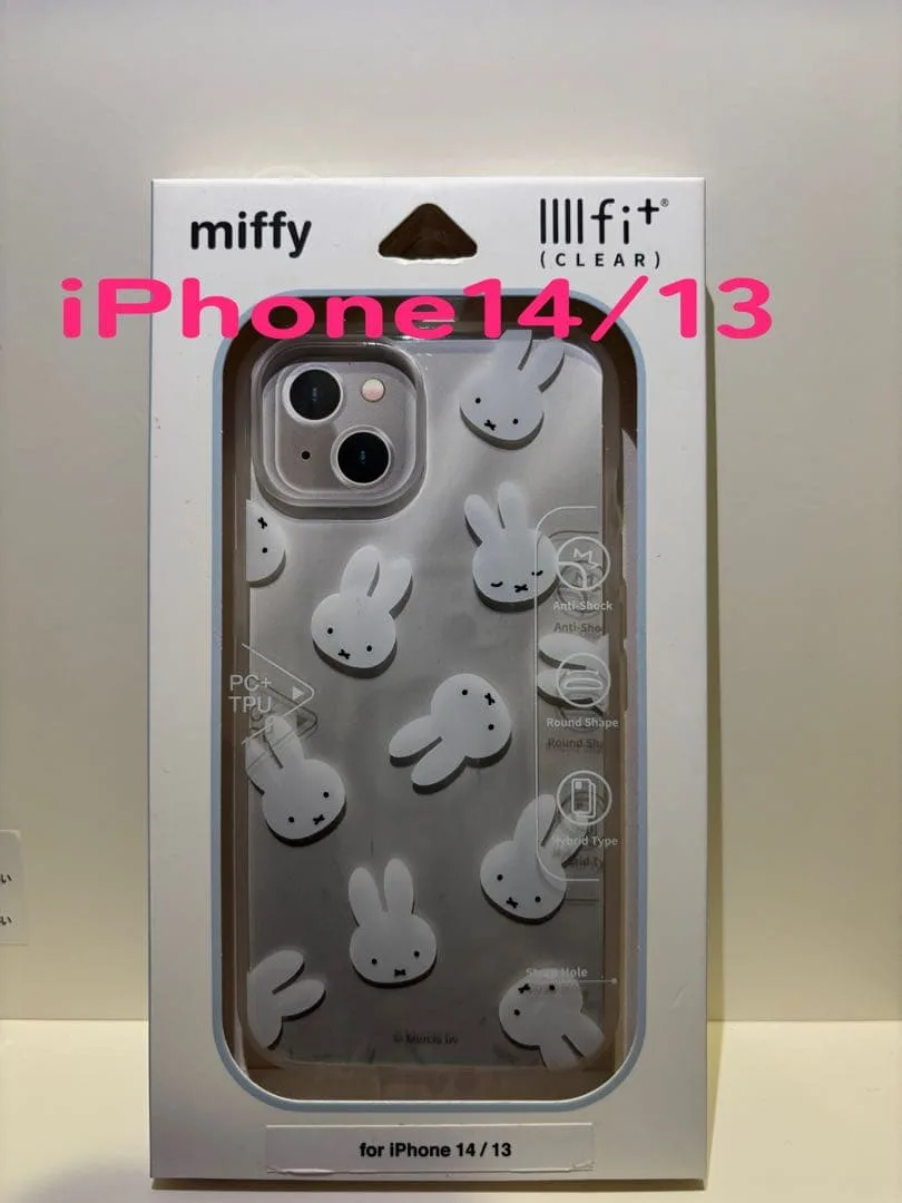ミッフィーIIII fitクリアiPhone14/13耐衝撃ケース