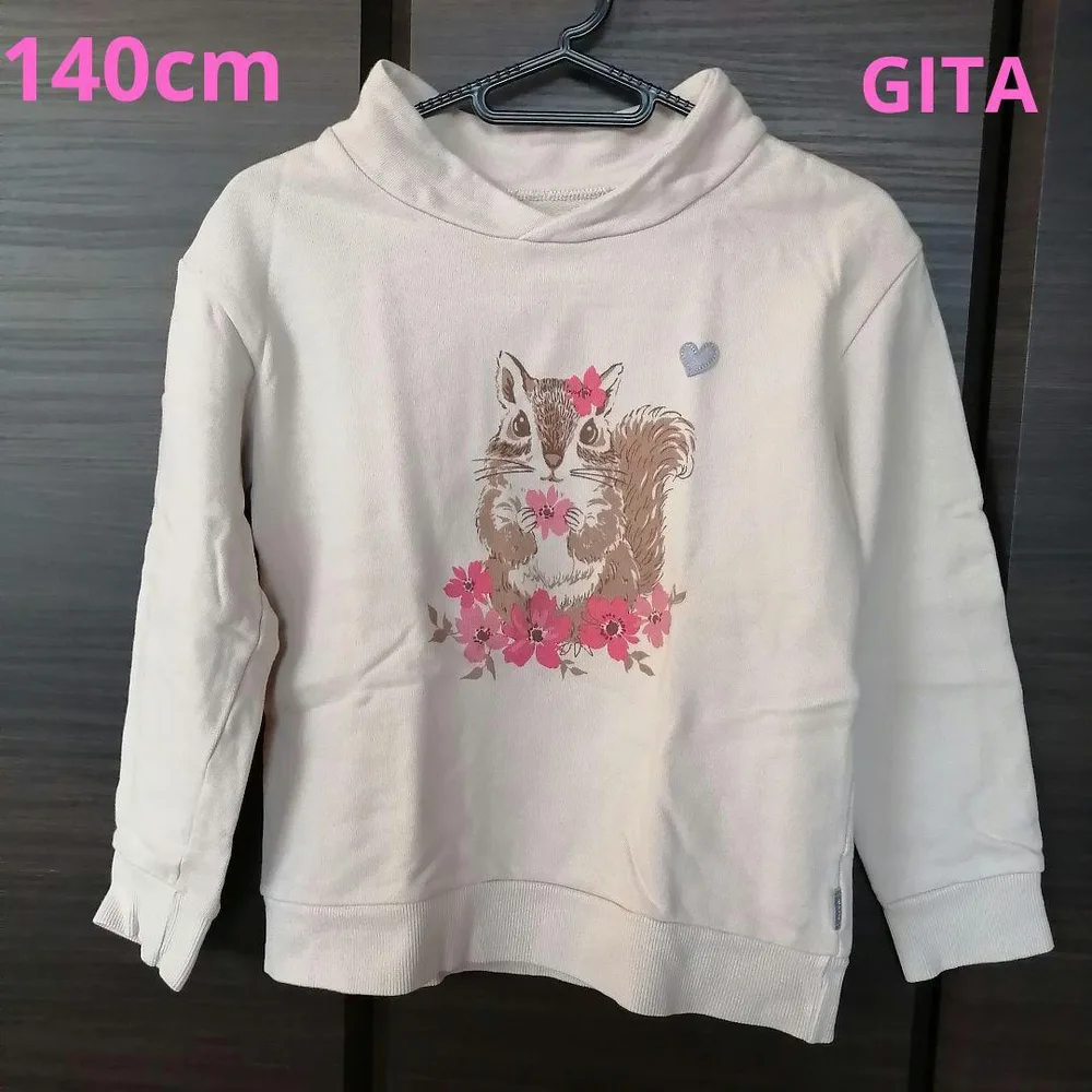 ベルメゾン GITA リス 花柄 トレーナー 140cm