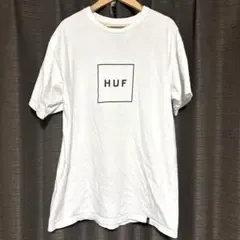 HUF ハフ ボックスロゴ 半袖 Tシャツ ホワイト 白 Mサイズ ストリート