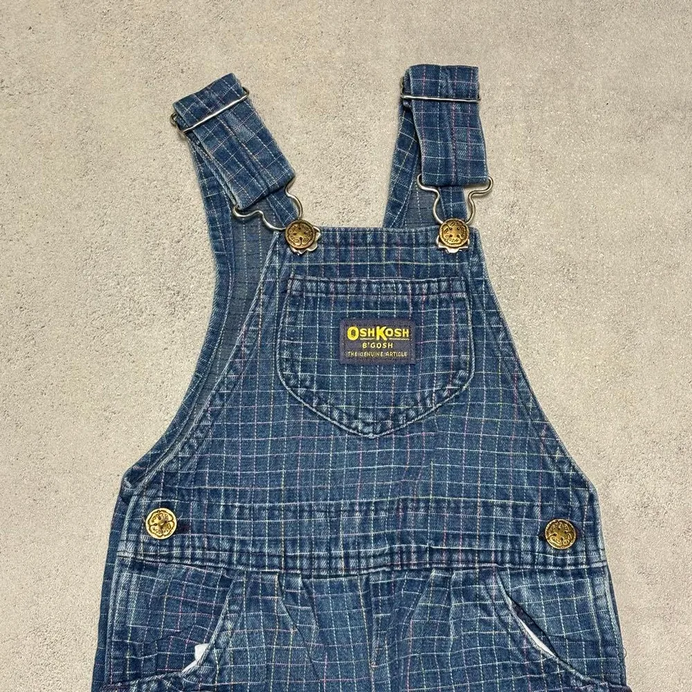 OshKosh B'gosh チェック柄 オーバーオール 3T ビンテージ