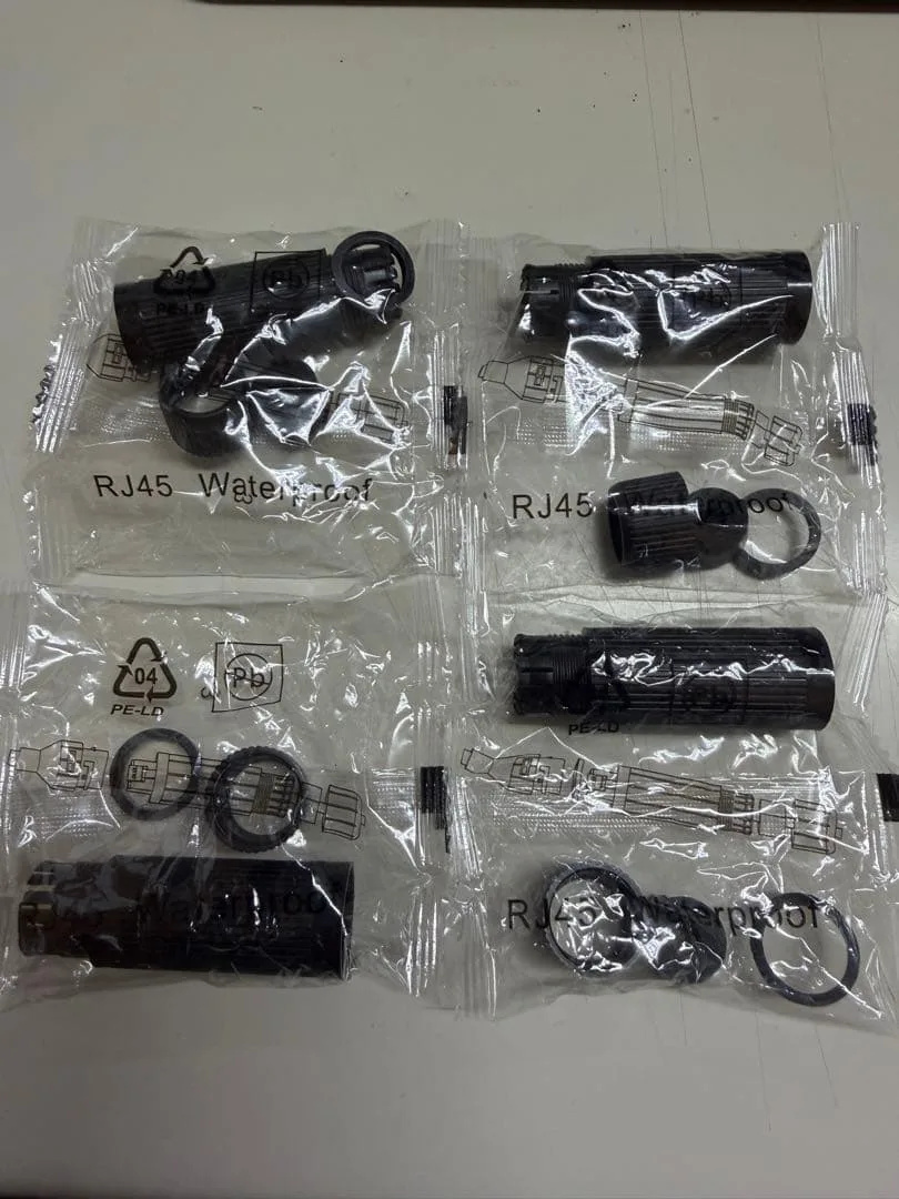 RJ45 water proof防水コネクタ用キャップ 4個セット【未開封】