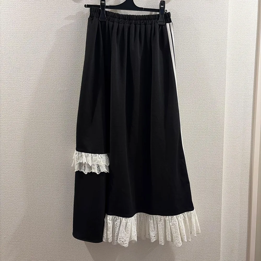 idem iside line jersey lace skirt