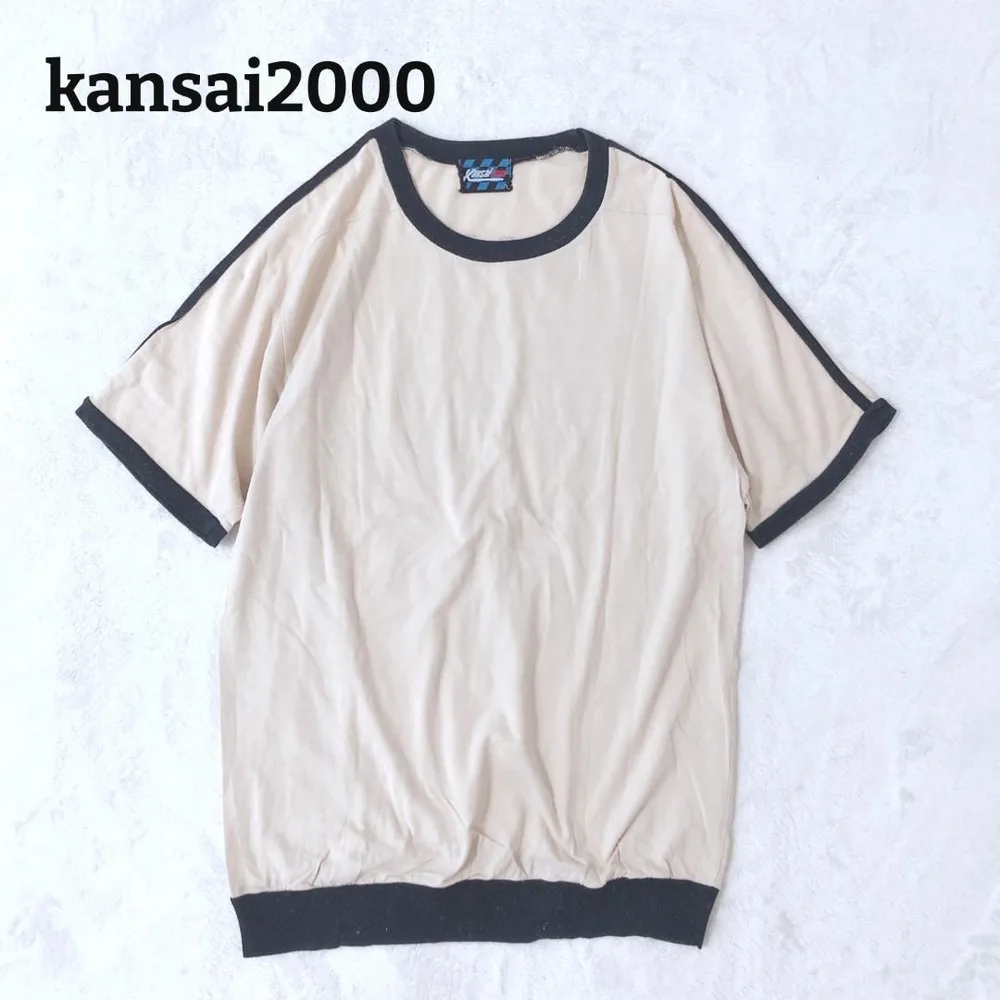 カンサイ2000 リンガーTシャツ 後ろプリント 綿 コットン100 カジュアル