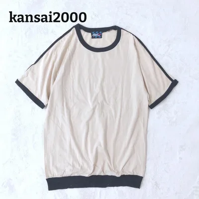 カンサイ2000 リンガーTシャツ 後ろプリント 綿 コットン100 カジュアル