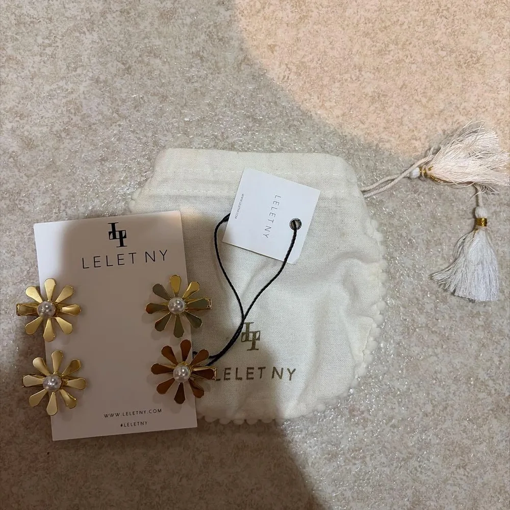 LELET NY フラワー ヘアクリップ 4個セット