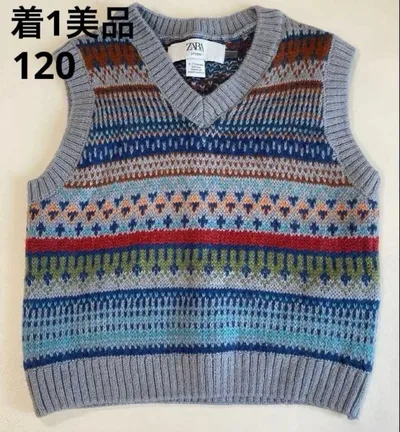 ZARAKIDS ザラキッズ ニットベスト 120cm 総柄