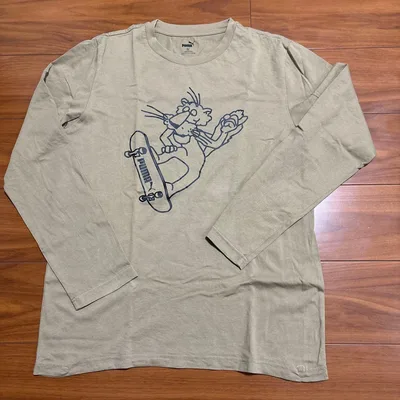 PUMA 長袖 Tシャツ ベージュ XXL