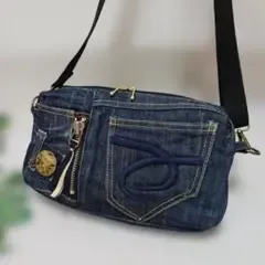 リメイクデニム ボックス型ショルダーバッグ ハンドメイド