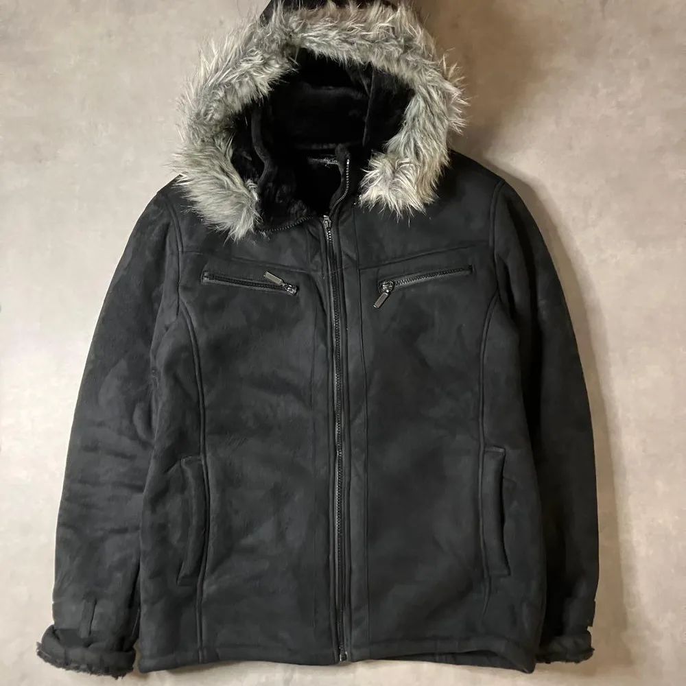 00s Archive Y2K Faux Mouton Jacket L