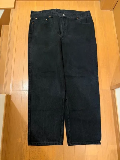 Levi's ブラックデニムパンツ 550 W42×L30