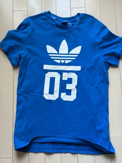 着画あり adidasoriginals アディダス Tシャツ ブルー