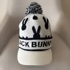 パーリーゲイツ Jack Bunny ポンポン付き バイザー付き ニット帽