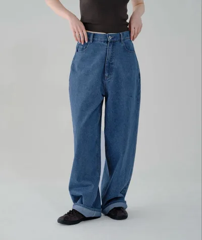lit Straight Denim Pants 36