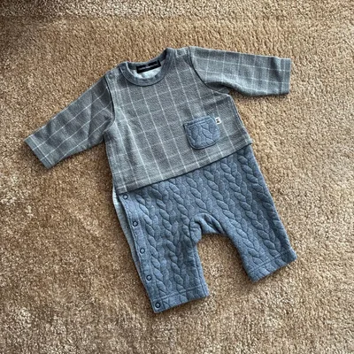 BeBe Petits Pois Vert ベビーカバーオール