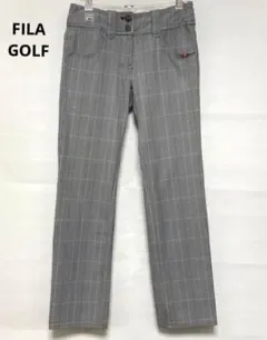 FILA GOLF フィラゴルフ チェック柄 パンツ グレー S
