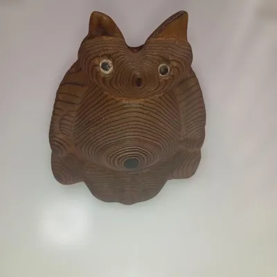 木彫り 寄木細工風 動物 置物 オブジェ
