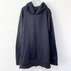 パーカー フード 長袖 無地 黒 黒 L ポリエステル デイリー