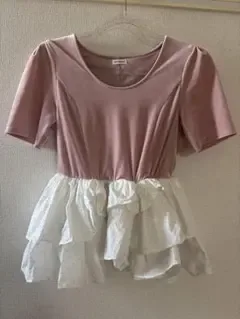 LILY BROWN ベロア ドッキング トップス
