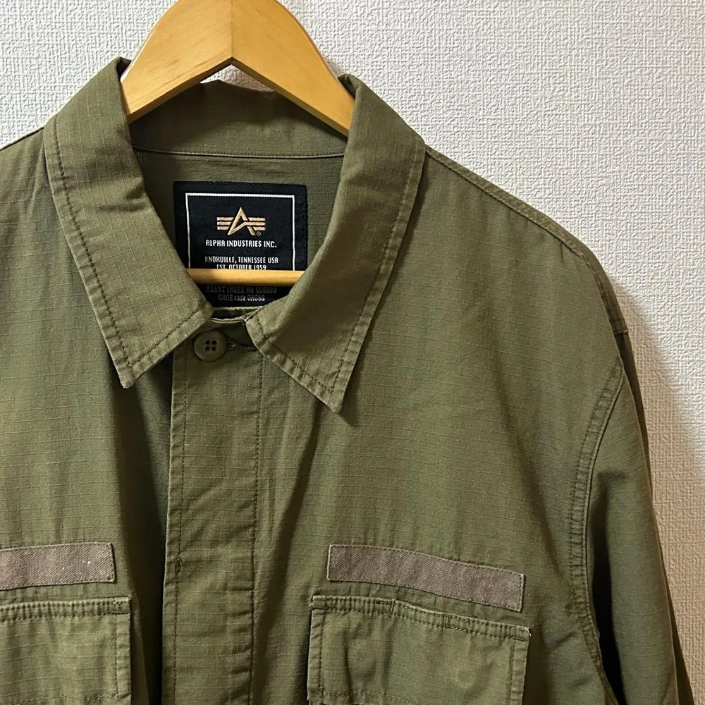 ALPHA INDUSTRIES BDUジャケット オリーブ リップストップ