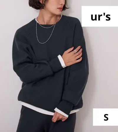 ur's ユアーズ スウェットライクニット Sサイズ ネイビー