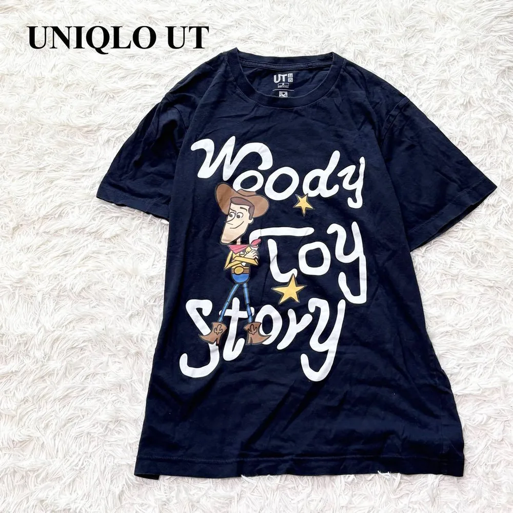 ユニクロ 半袖Tシャツ トイストーリー ウッディー グラフィック 綿100 ラフ