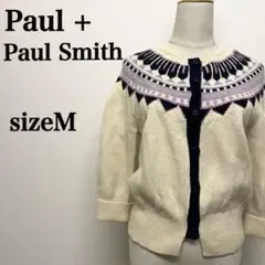 【美品】Paul SmithPaul X フェアアイル柄ウールニットカーディガン
