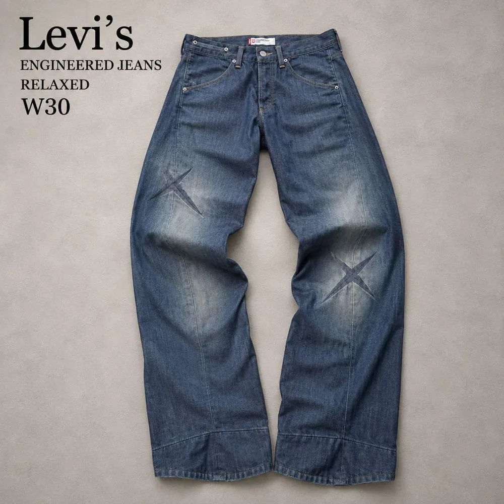 00s初期 リーバイス エンジニアード RELAXED 立体裁断 W30 3D