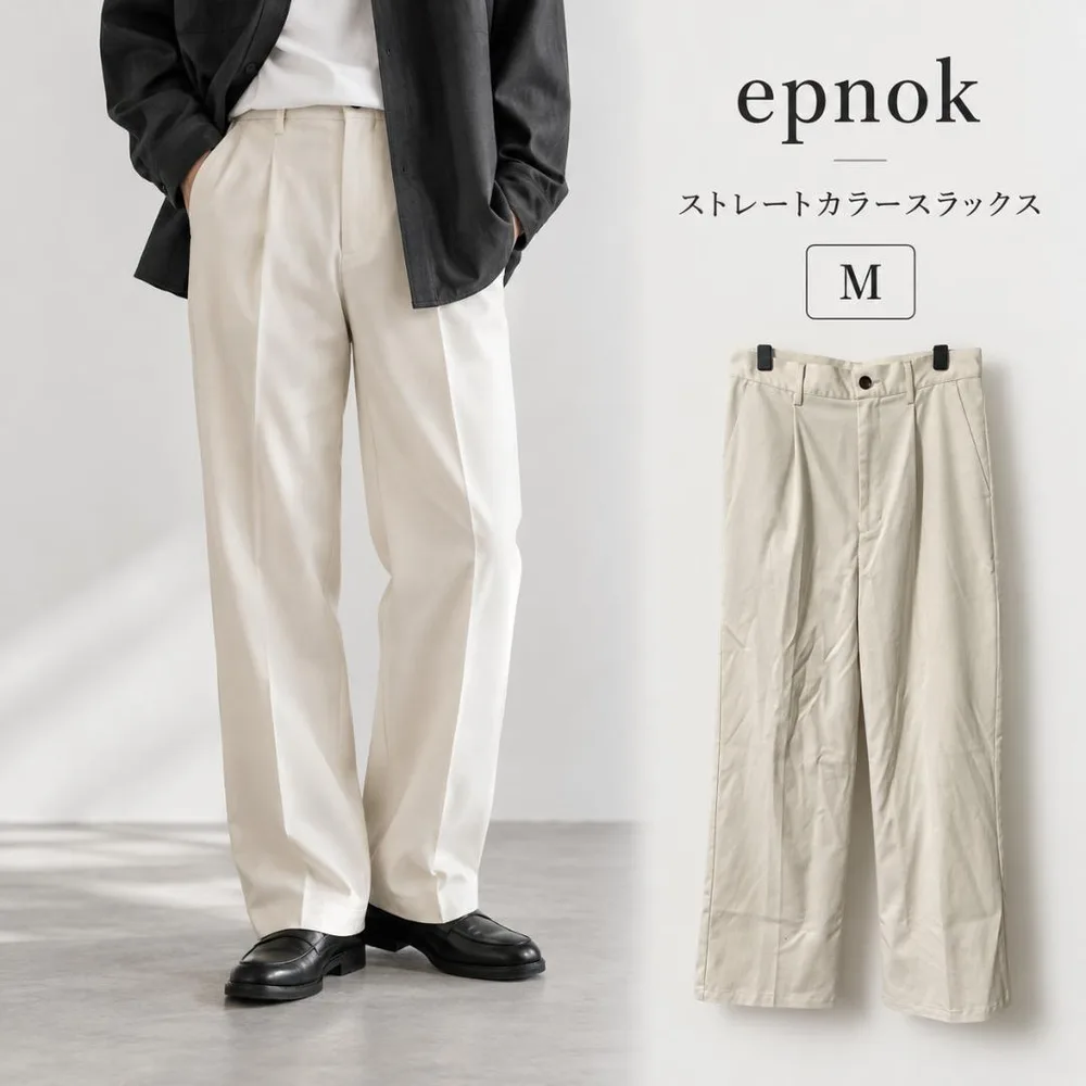 epnok きれいめ/モード ストレートスラックス M