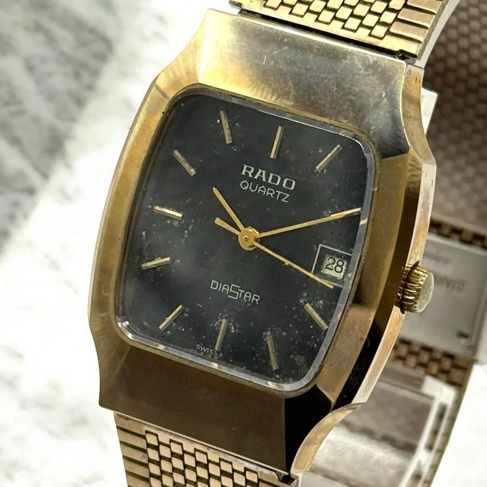 RADO クォーツ 腕時計 動作未確認 DIASTAR 希少 ブラック