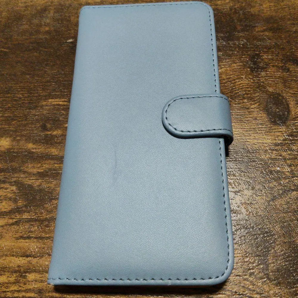 手帳型スマートフォンケース くすみブルーOPPOreno9
