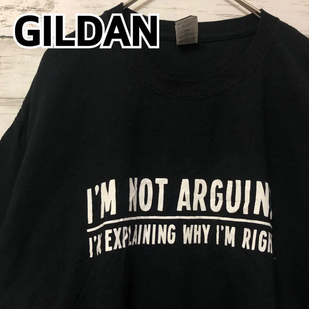GILDAN ギルダン ヘビーコットン プリントTシャツ メンズL ブラック