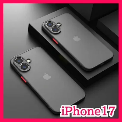 【新品】iPhone17 スマホケース ソフトケース 半透明 ブラック
