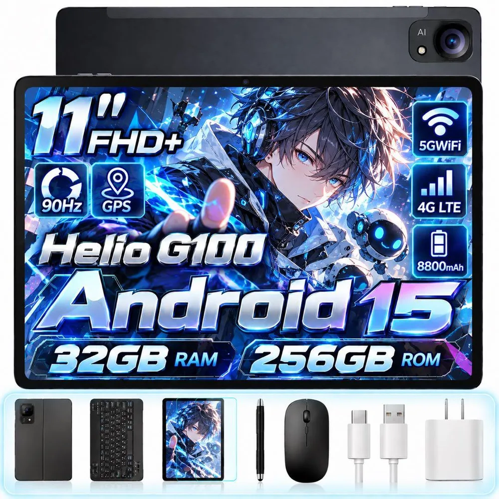 11インチ⭐️タブレット Android15 SIMフリー 4G/LTE GPS