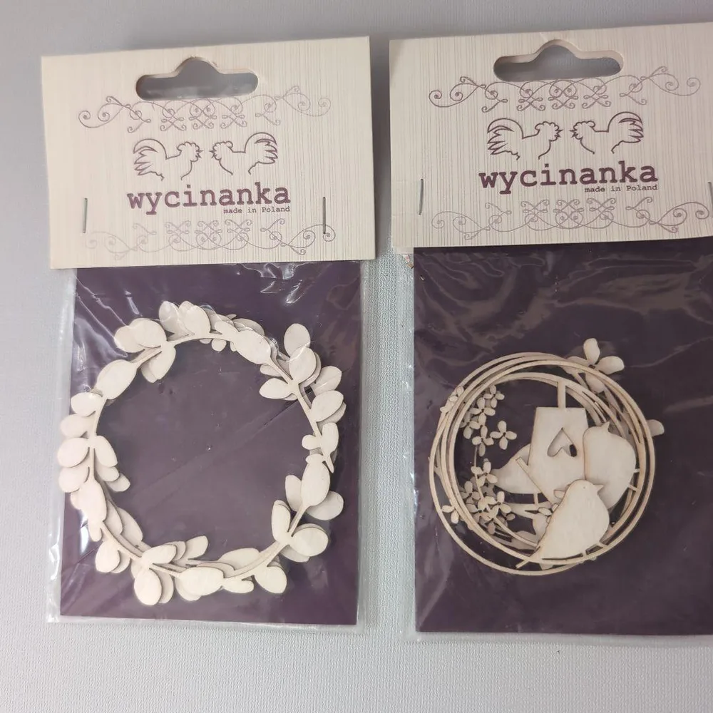 wycinanka 木製 2種セット ハンドメイド素材