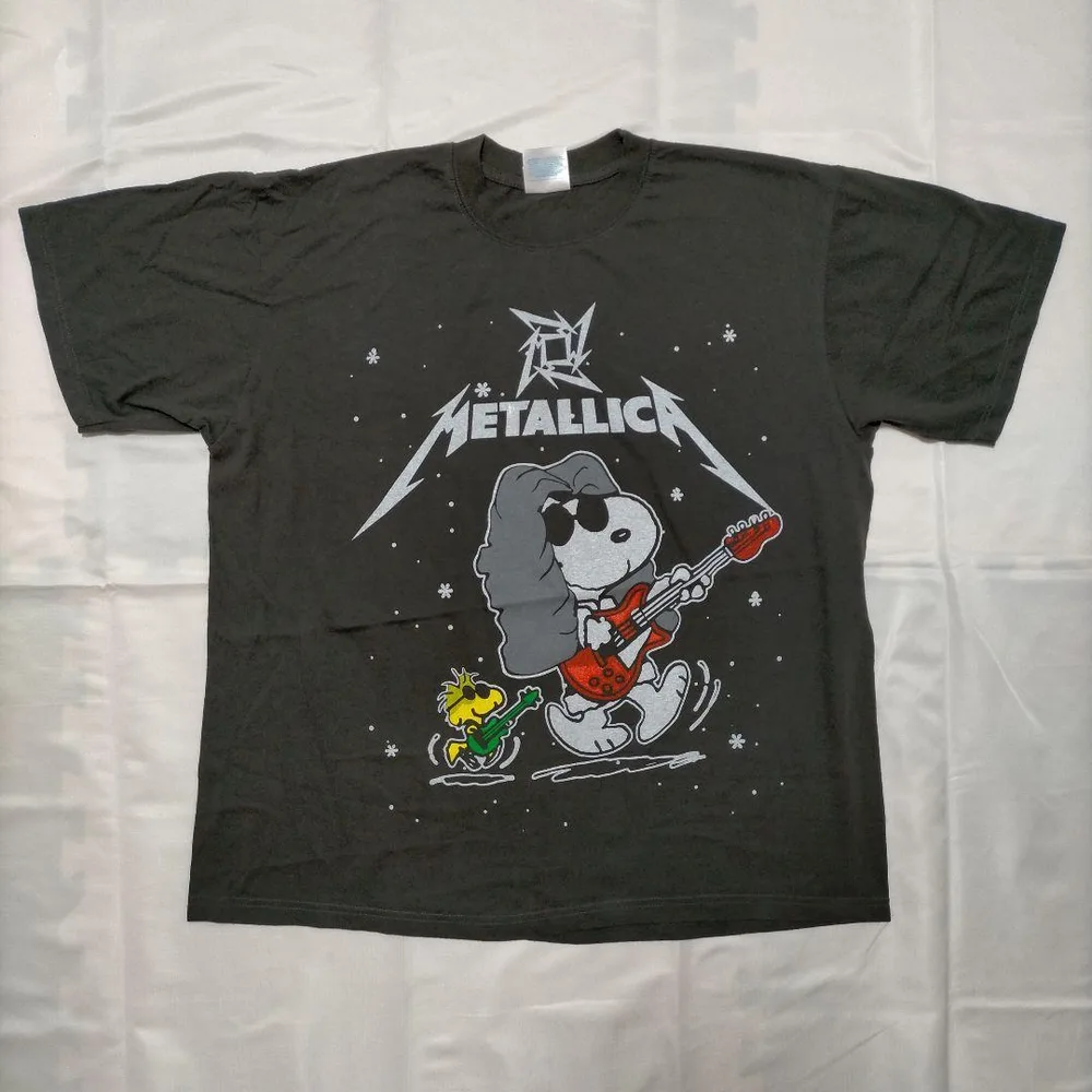 METALLICA × PEANUTS Tシャツ ブラック XL メタリカ