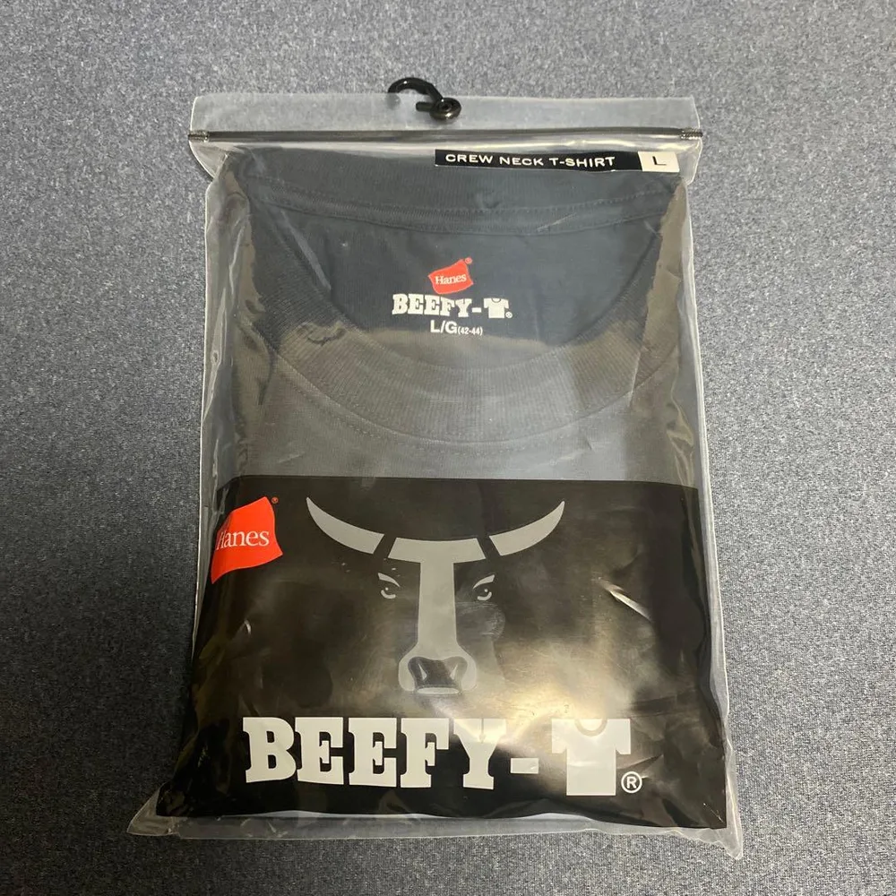【プロフ必読】 Hanes BEEFY-T ブラック 半袖Tシャツ Lサイズ