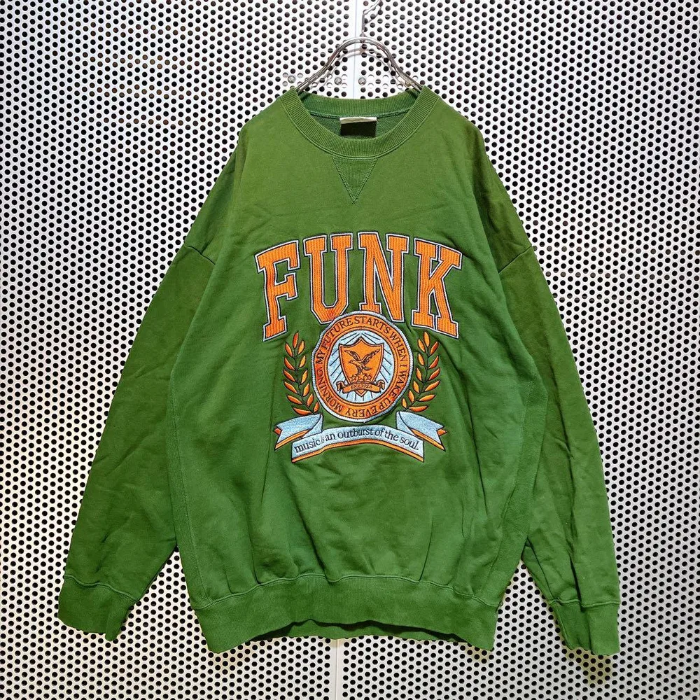 Attitude Makes Style FUNK刺繍 スウェット 緑 F